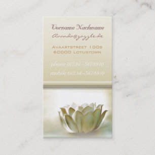 Elegant White Lotus buisness card
