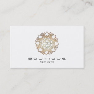 Elegant White Lotus Flower Simple Professional Business Card