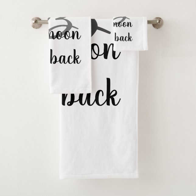 Elegant White Love you to the moon and back Bath Towel Set (Insitu)