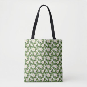 Elegant White Magnolia Flower Seamless Tote Bag