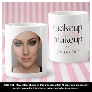 Elegant White Makeup Artist Cute Photo Coffee Mug