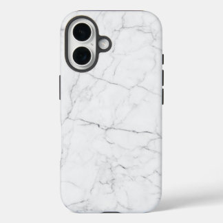 Elegant White Marble iPhone 16 Case