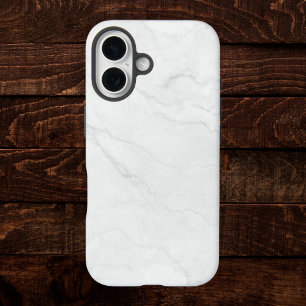 Elegant White Marble iPhone 16 Case