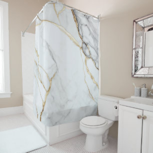 Elegant White Marble Gold Kintsugi Veins