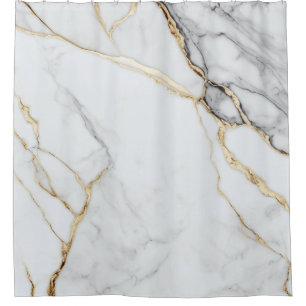 Elegant White Marble Gold Kintsugi Veins