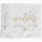 Elegant White Marble & Gold Wedding Photo Album