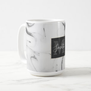 Elegant white marble image coffee mug