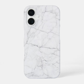Elegant White Marble iPhone 16 Case