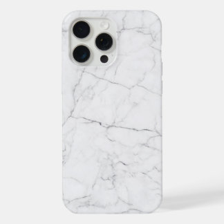 Elegant White Marble iPhone 15 Pro Max Case