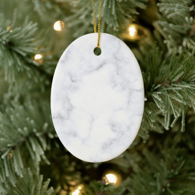 Elegant White Marble Modern Ceramic Ornament (Tree)