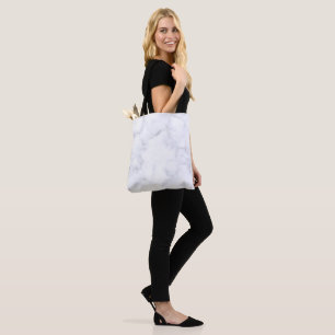Elegant White Marble Modern Tote Bag