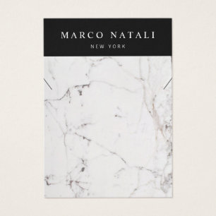 Elegant White Marble Necklace Display Card