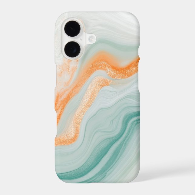 Elegant White Marble Pattern iPhone Case (Back)