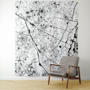 Elegant White Marble Pattern Tapestry