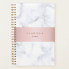 elegant white marble rose gold faux strip