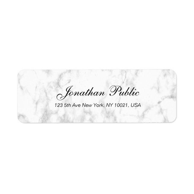 Elegant White Marble Script Luxury Professional (Front)