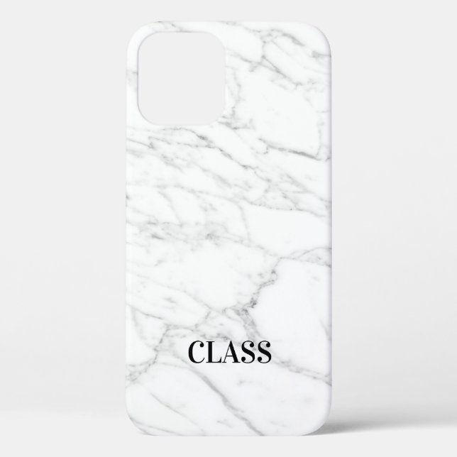 Elegant white marble stone vein pattern custom Case-Mate iPhone case (Back)