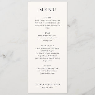 Elegant White Menu Template