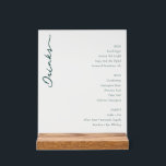 Elegant White Minimalist Beverage Menu Acrylic Sign<br><div class="desc">This acrylic sign features a minimalist and elegant design, perfect for displaying your beverage options. The layout is clean and modern, with the word "Drinks" elegantly scripted in dark green on a white background, creating a sophisticated focal point. Organized sections for beer, wine, and spirits are presented in a clear,...</div>