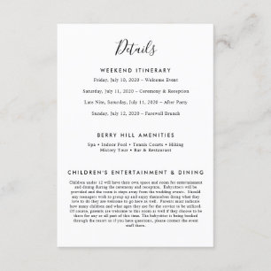 Elegant White Modern Details Enclosure Card