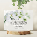 Elegant White Orchid Thank You Cards After Funeral<br><div class="desc">Elegant personalized pre printed floral funeral, memorial & bereavement thank you photo card. Easy to add photo / picture of your loved one. White Orchids flower. Back of card has room to add photo and date. Etiquette: Give them during or send them after the funeral home for appreciation after death....</div>