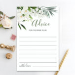 Elegant White Orchids Bohemian Bridal Advice Card<br><div class="desc">Elegant White Orchids Bohemian Bridal Advice Card.
Personalize with the bride to be's name and date of shower. 
For further customization,  please click the "customize further" link. If you need help,  contact me please.</div>