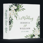 Elegant White Orchids Bohemian Wedding Binder<br><div class="desc">Elegant White Orchids Bohemian Wedding 3 ring binder. 
Customizable floral binder featuring watercolor hydrangeas,  peonies,  anemones and foliage. This floral binder will be perfect for personal use and an event like weddings,  bridal showers and baby showers.</div>