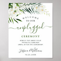 Elegant White Orchids Unplugged Wedding Ceremony