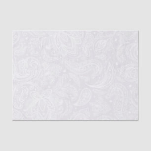 Elegant White Paisley Lace Tissue Paper