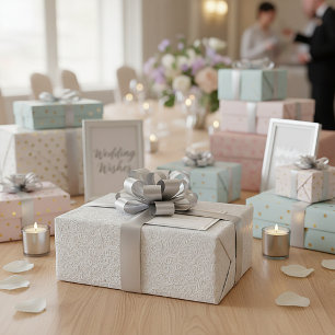 Elegant white pattern wrapping paper