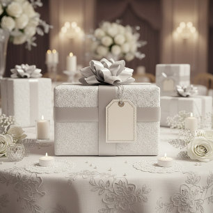 Elegant white pattern wrapping paper