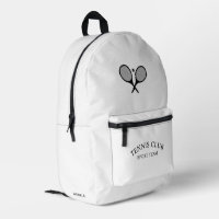 Elegant White Personalized Tennis Club Racket