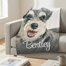 Elegant White Pet Portrait Personalized Name