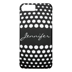 Elegant White Polka Dots Pattern iPhone 8 Plus/7 Plus Case