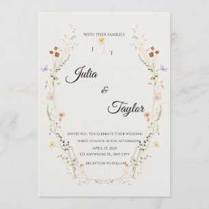 Elegant White Rose Invitation