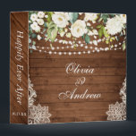 Elegant White Roses and Lace Rustic Wood Wedding Binder<br><div class="desc">Elegant White Roses and Lace Rustic Wood Wedding 3 ring binder,  
Customizable floral binder featuring watercolor hydrangeas,  peonies,  anemones and foliage. This floral binder will be perfect for personal use and an event like weddings,  bridal showers and baby showers.</div>