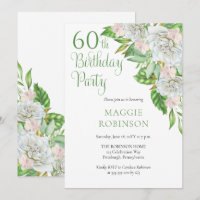 Elegant White Roses | Orchids 60th Birthday Party