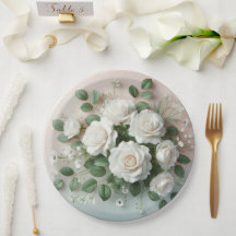 Elegant White Roses Wedding 