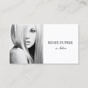 Elegant White Salon Photography Photo Card