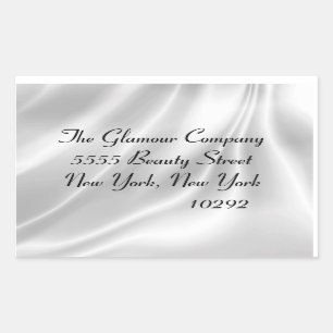 Elegant White Satin Sticker