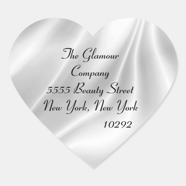 Elegant White Satin Stickers (Front)