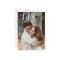 Elegant White Script Confetti Save The Date Photo