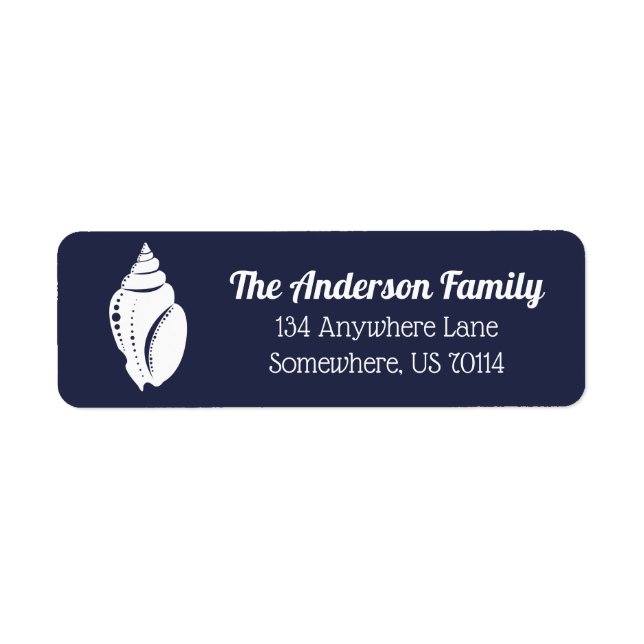 Elegant White Seashell Silhouette | Personalized (Front)