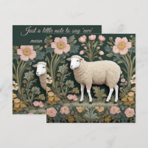 Elegant White Sheep William Morris Inspired
