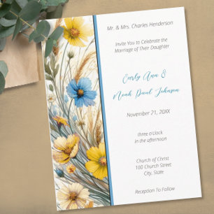 Elegant White SnowDrop Wedding Invitation