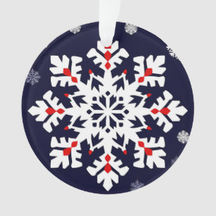 Elegant White Snowflake Ornament