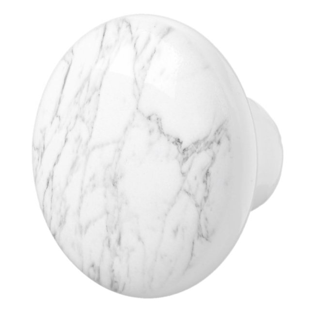 Elegant white stone marble cabinet pull knobs (Right)