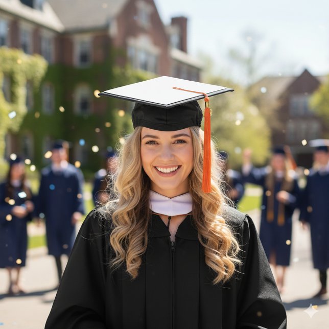 Elegant white tassel topper adds charm and flair! (Elegant white tassel topper adds charm and flair!)