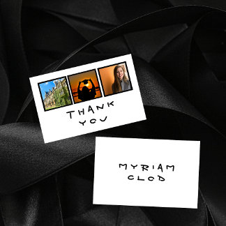 Elegant white Thank You Card