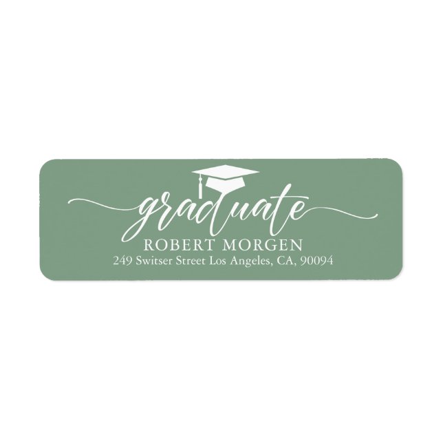 Elegant White Typography On Sage Green Background (Front)